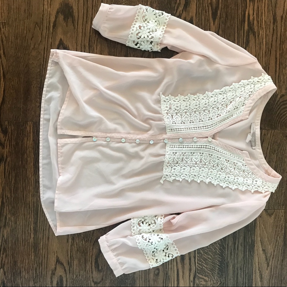 Pink Lace Blouse